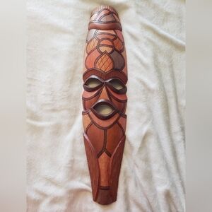 Handcrafted  Wooden South African Tribal Mask 26 inches Tall X 6 inches Wide